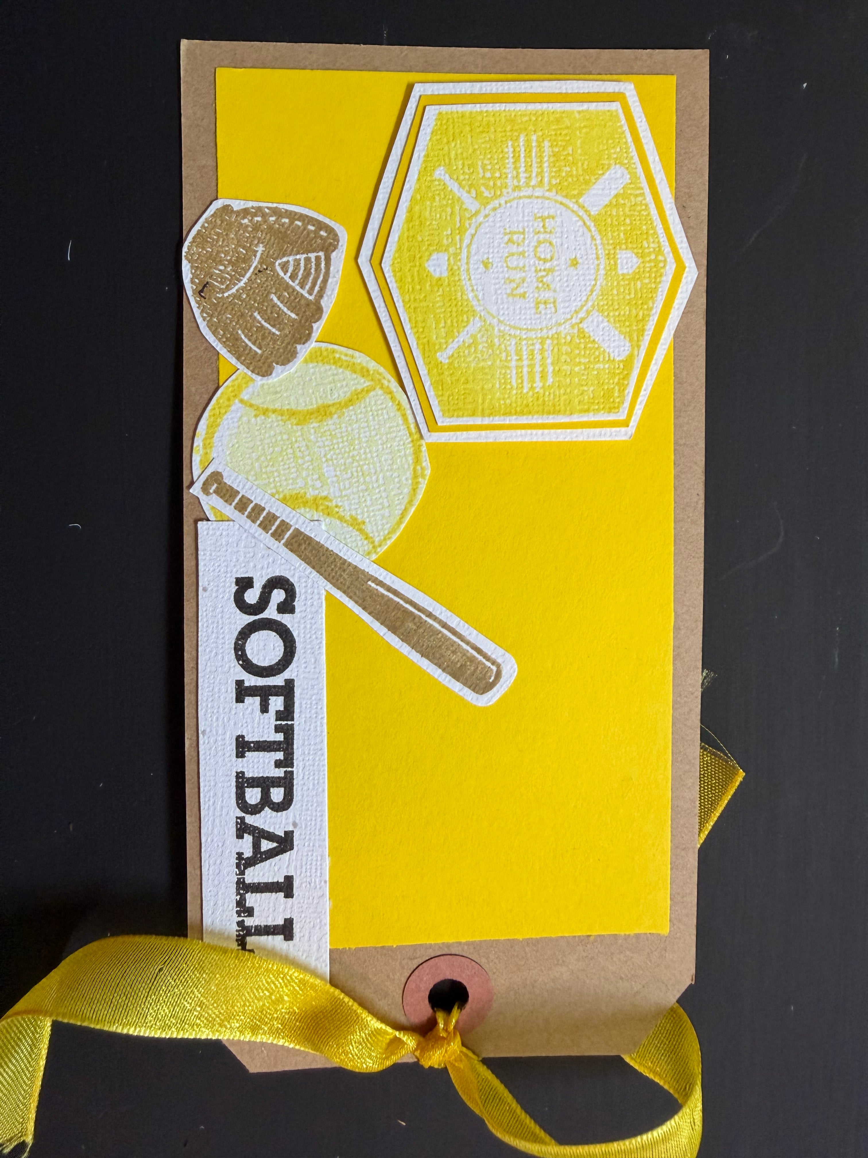 Softball gift tag