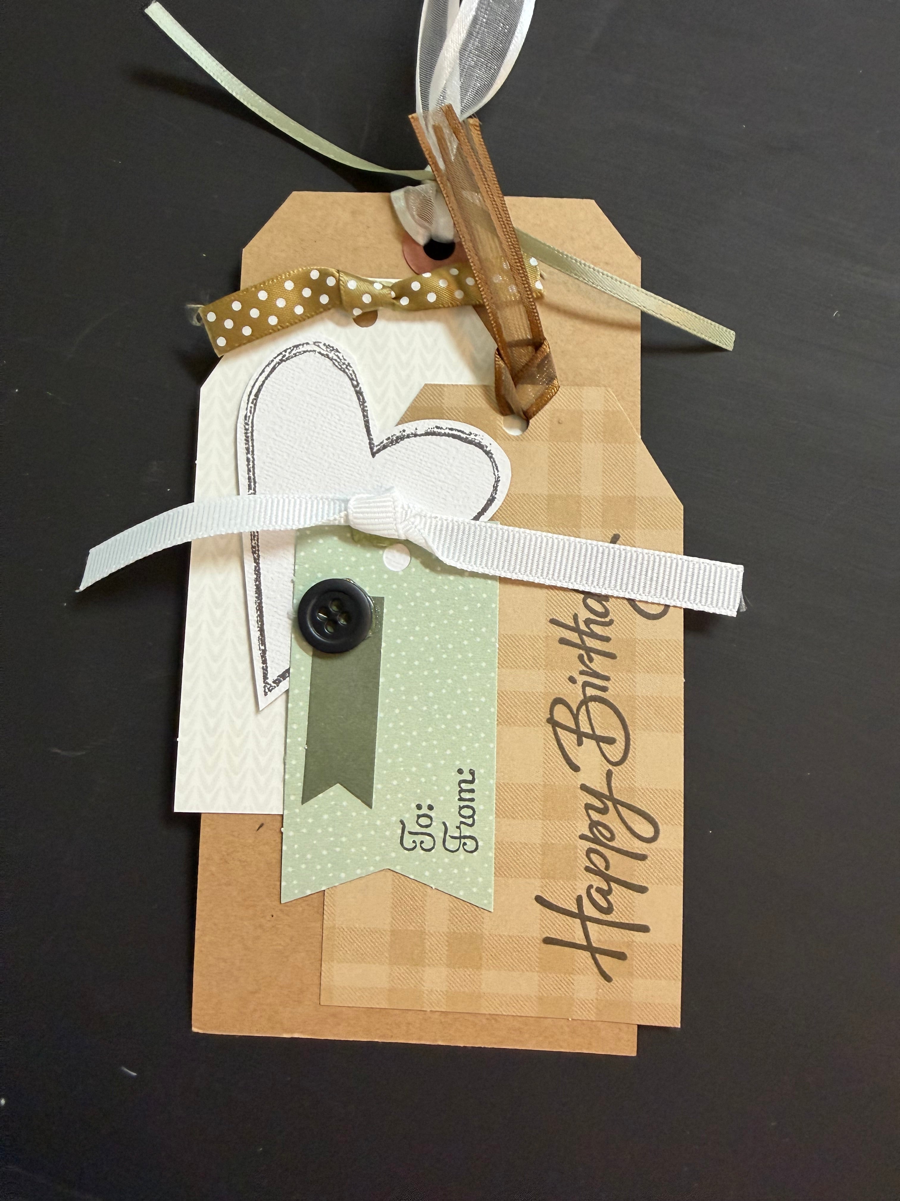 Heart Happy Birthday Tag