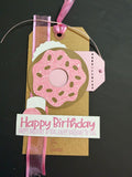 Pink Donut Happy Birthday Tag