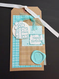 Teal Happy Birthday Tag