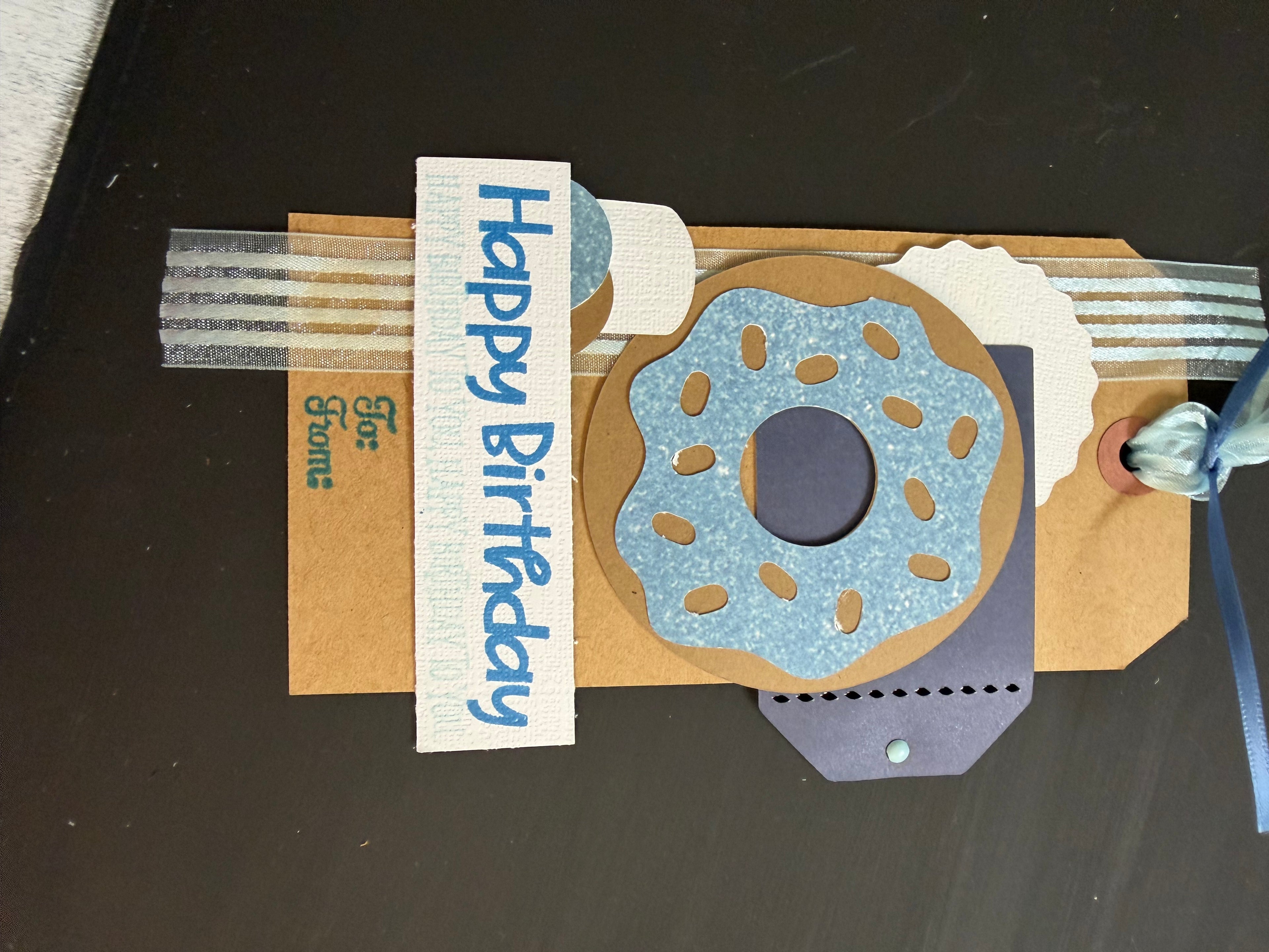 Donut blue happy birthday