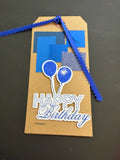 Blue Happy Birthday Balloon Tag