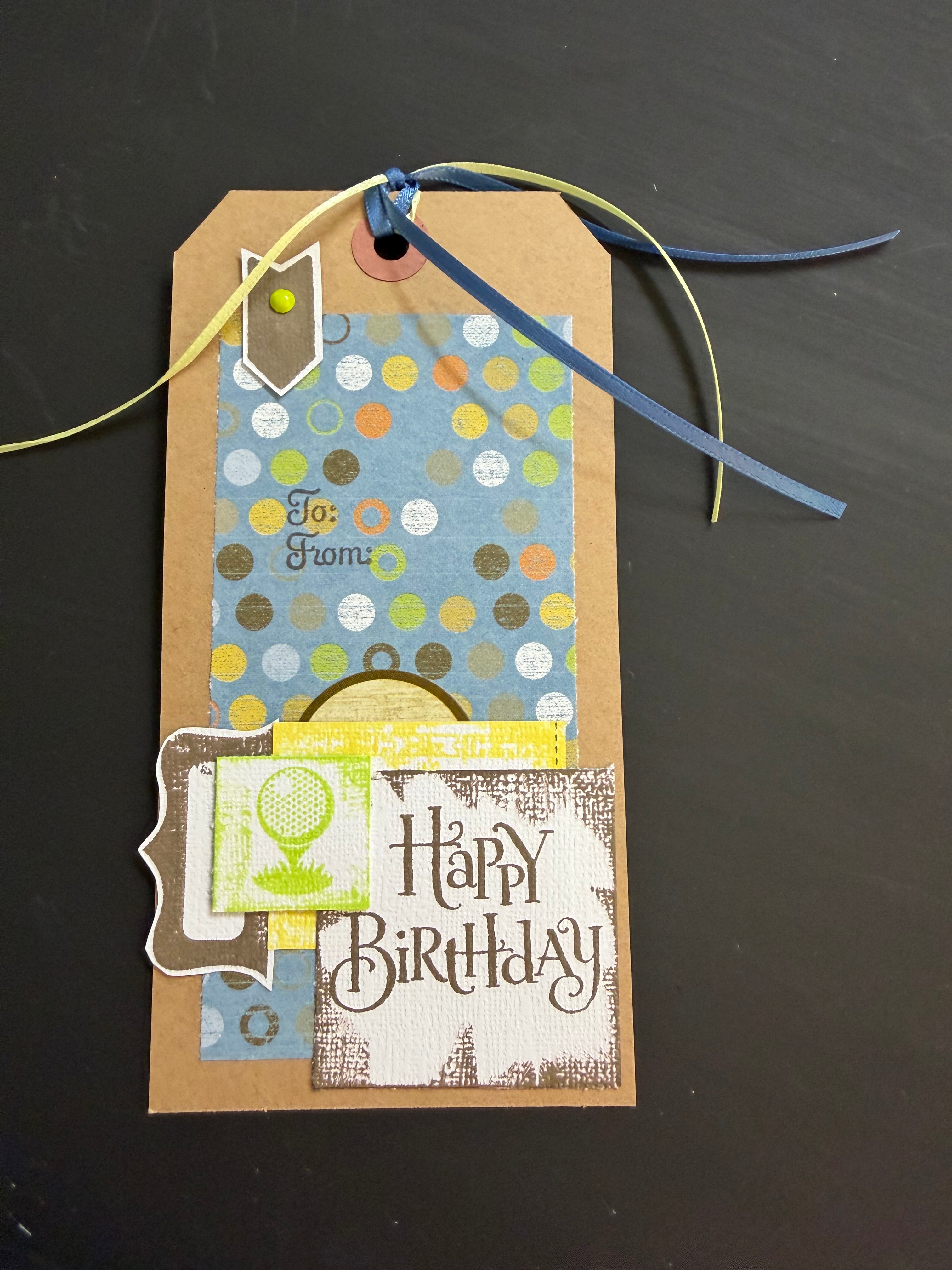 Happy Birthday Golf Tag