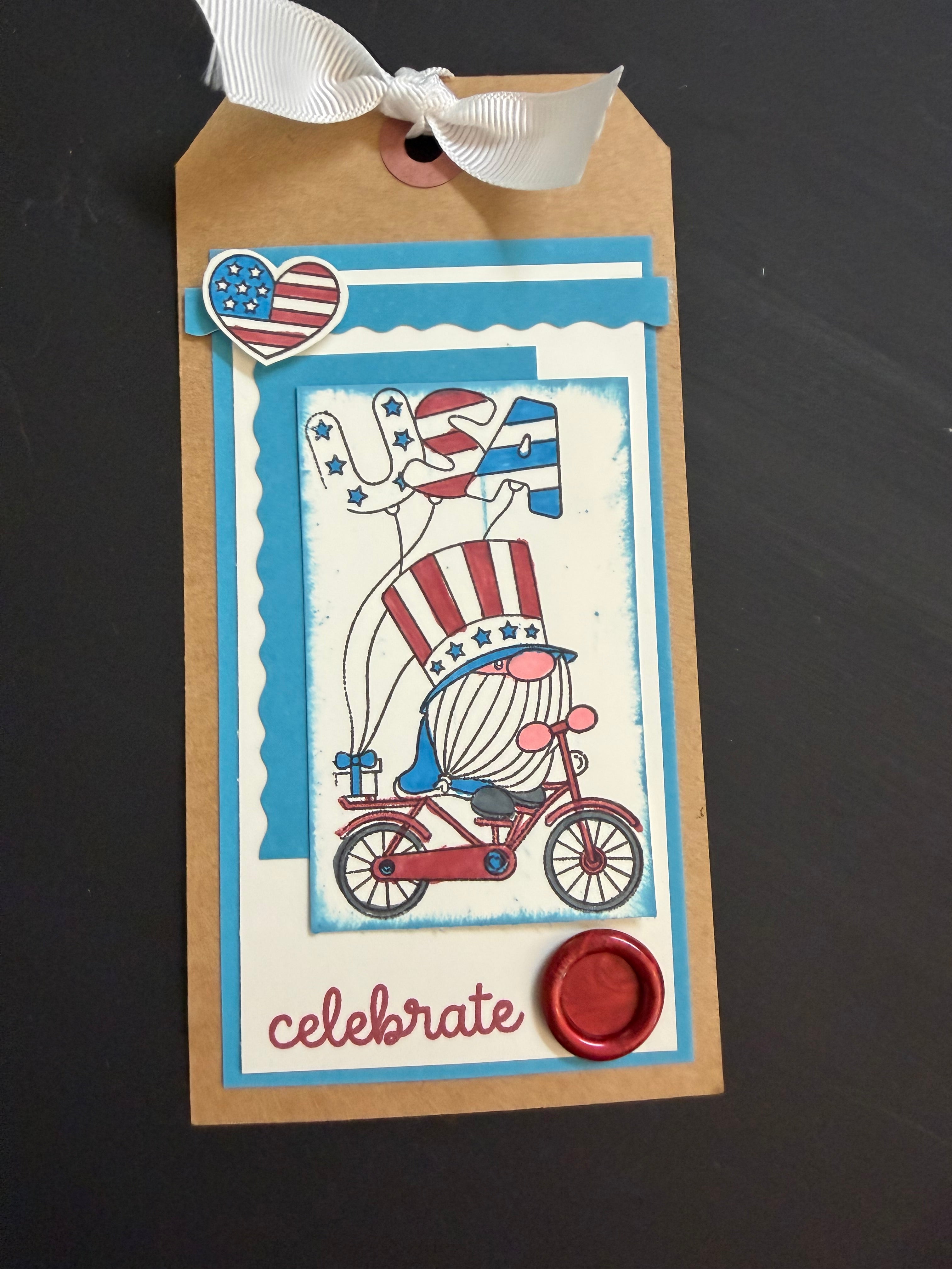 Gnome Fourth of July Tag