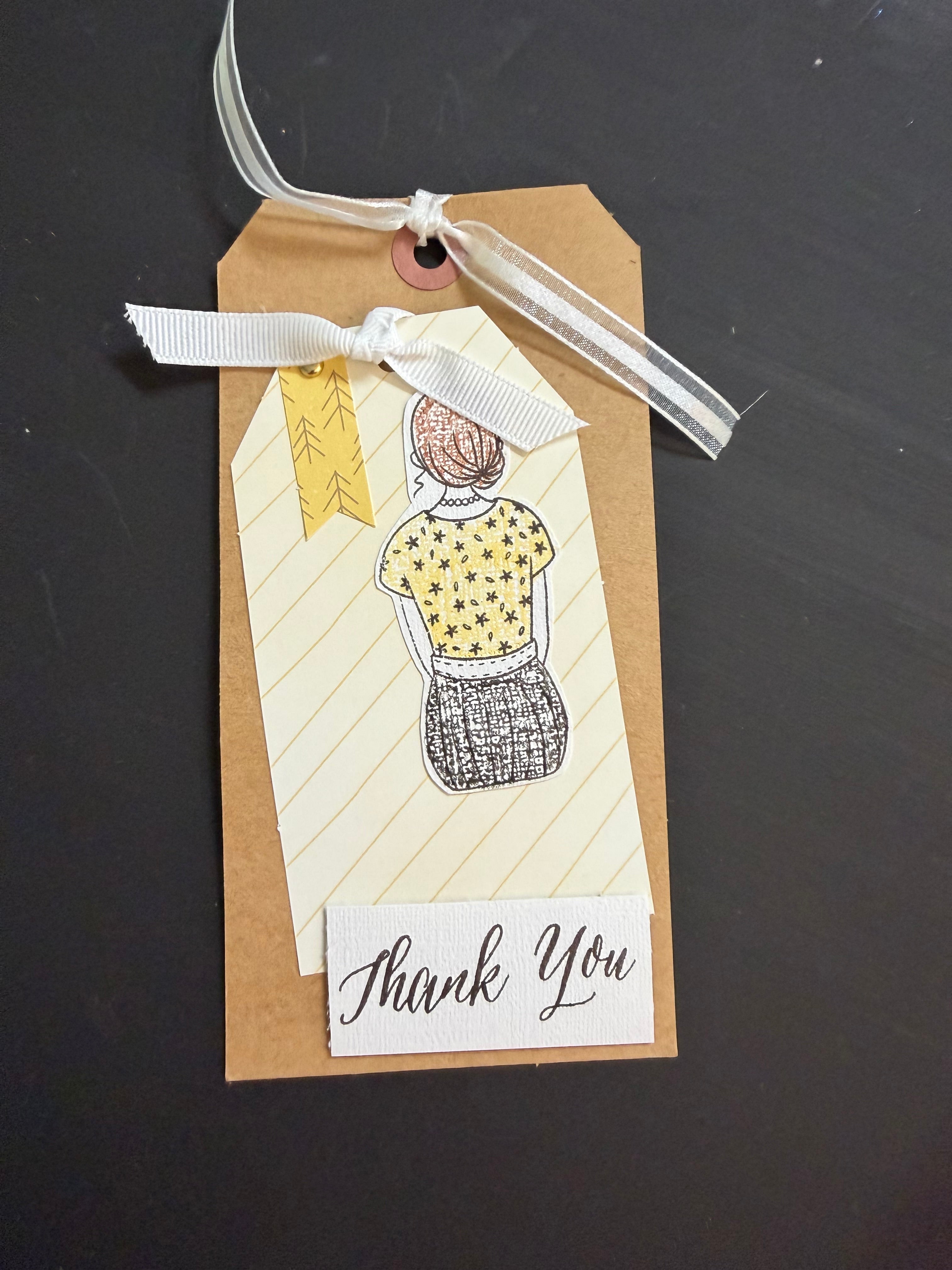 Girl Thank You Tag