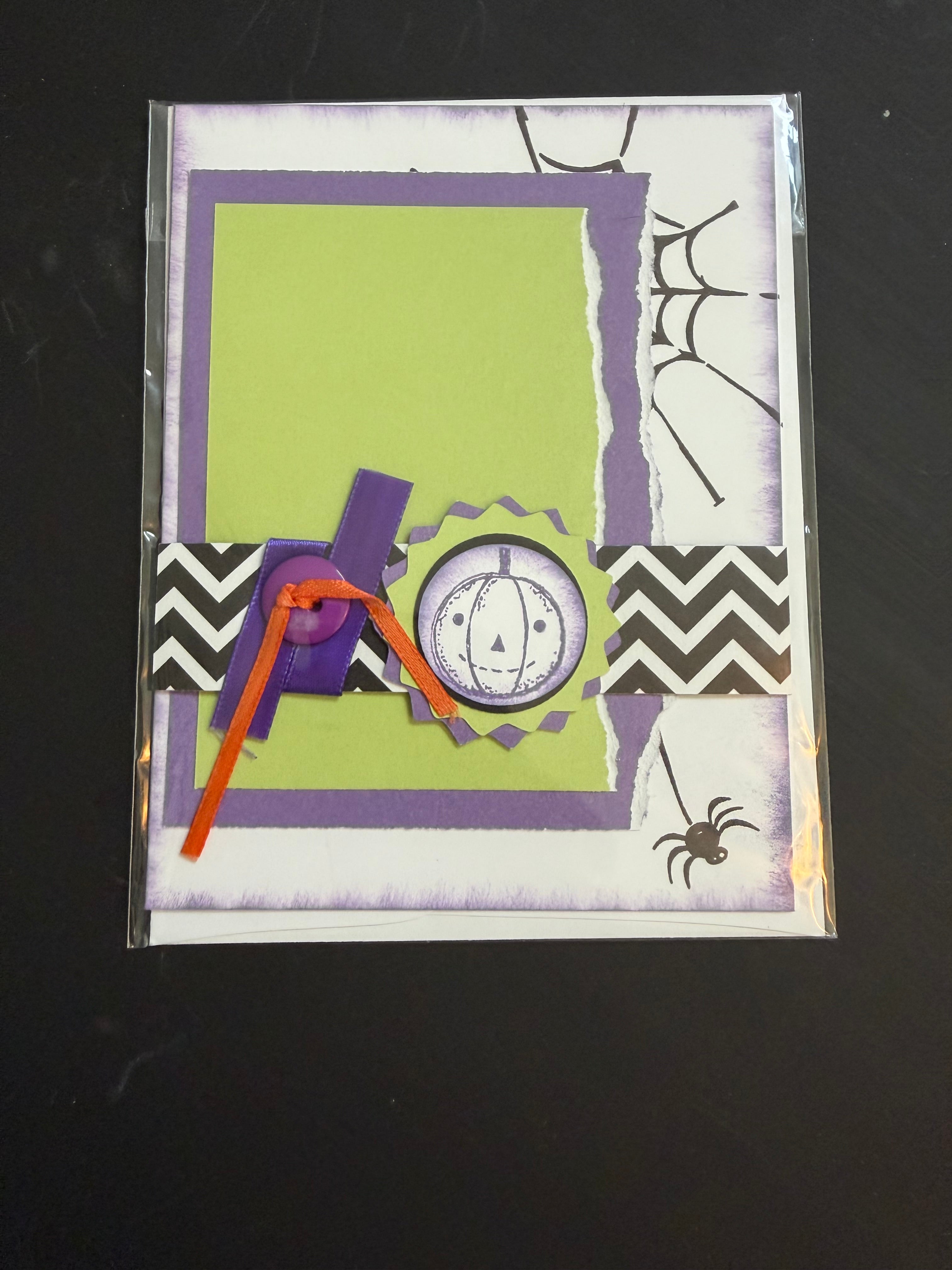 Purple Pumpkin Halloween Card