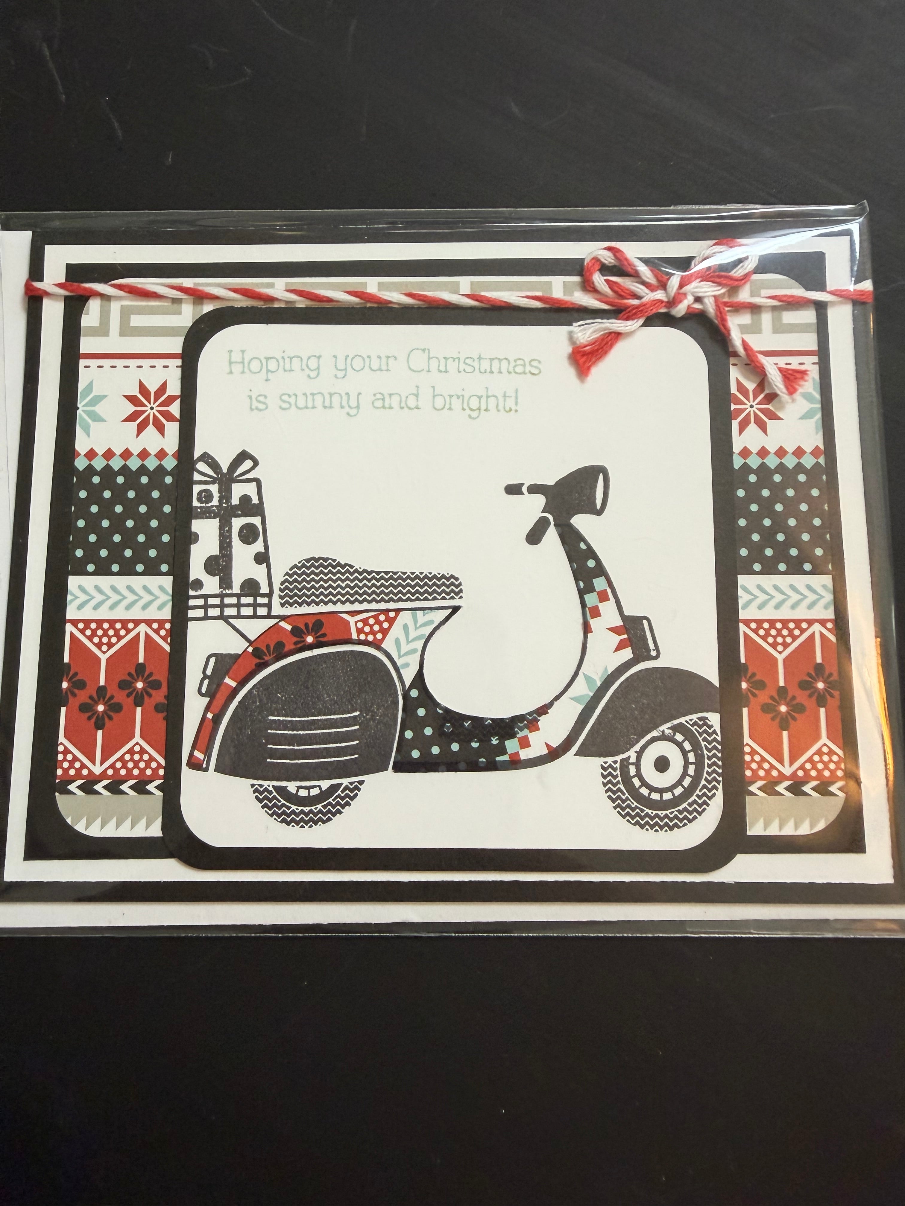 Scooter Christmas Greeting Card