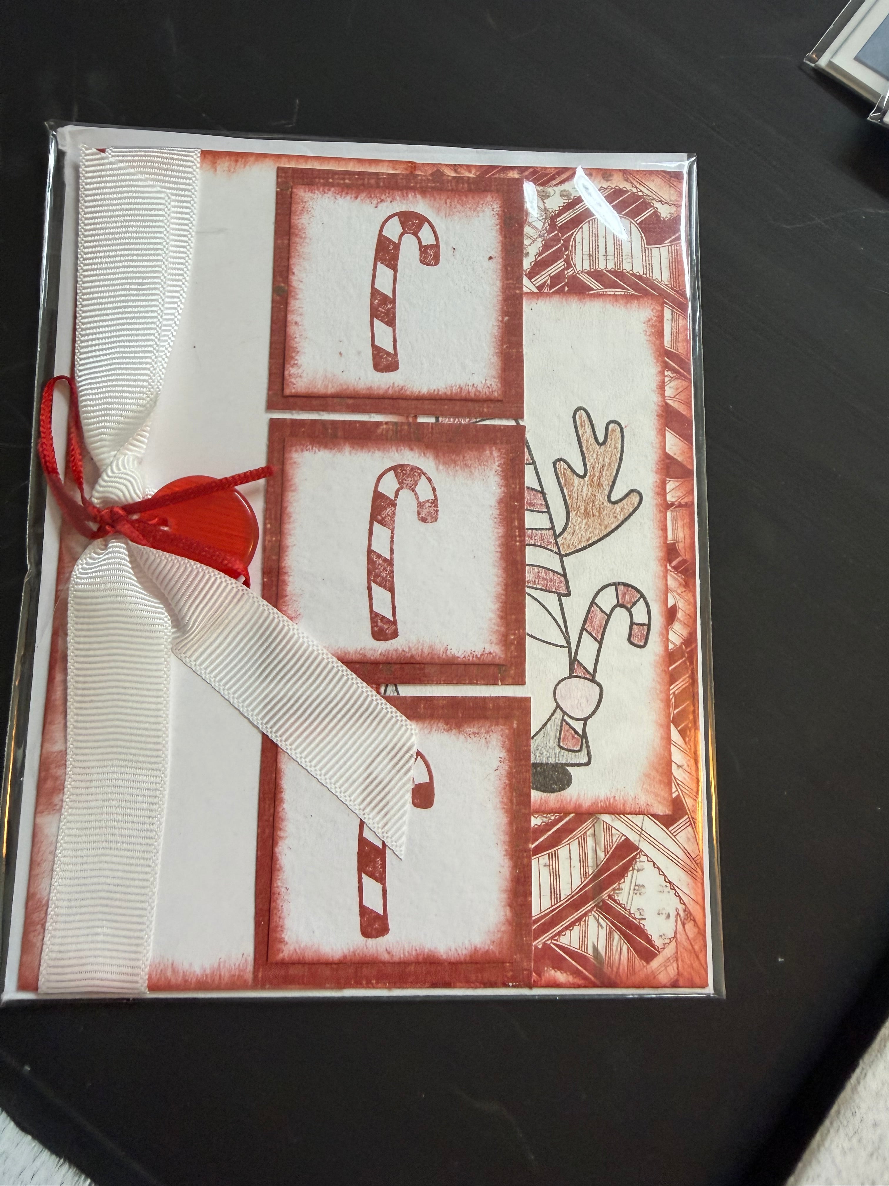 Candy Cane Gnome Greeting Card