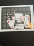 Typewriter and Heart Generic Greeting Card