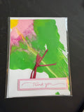 Thank you painted greeting card