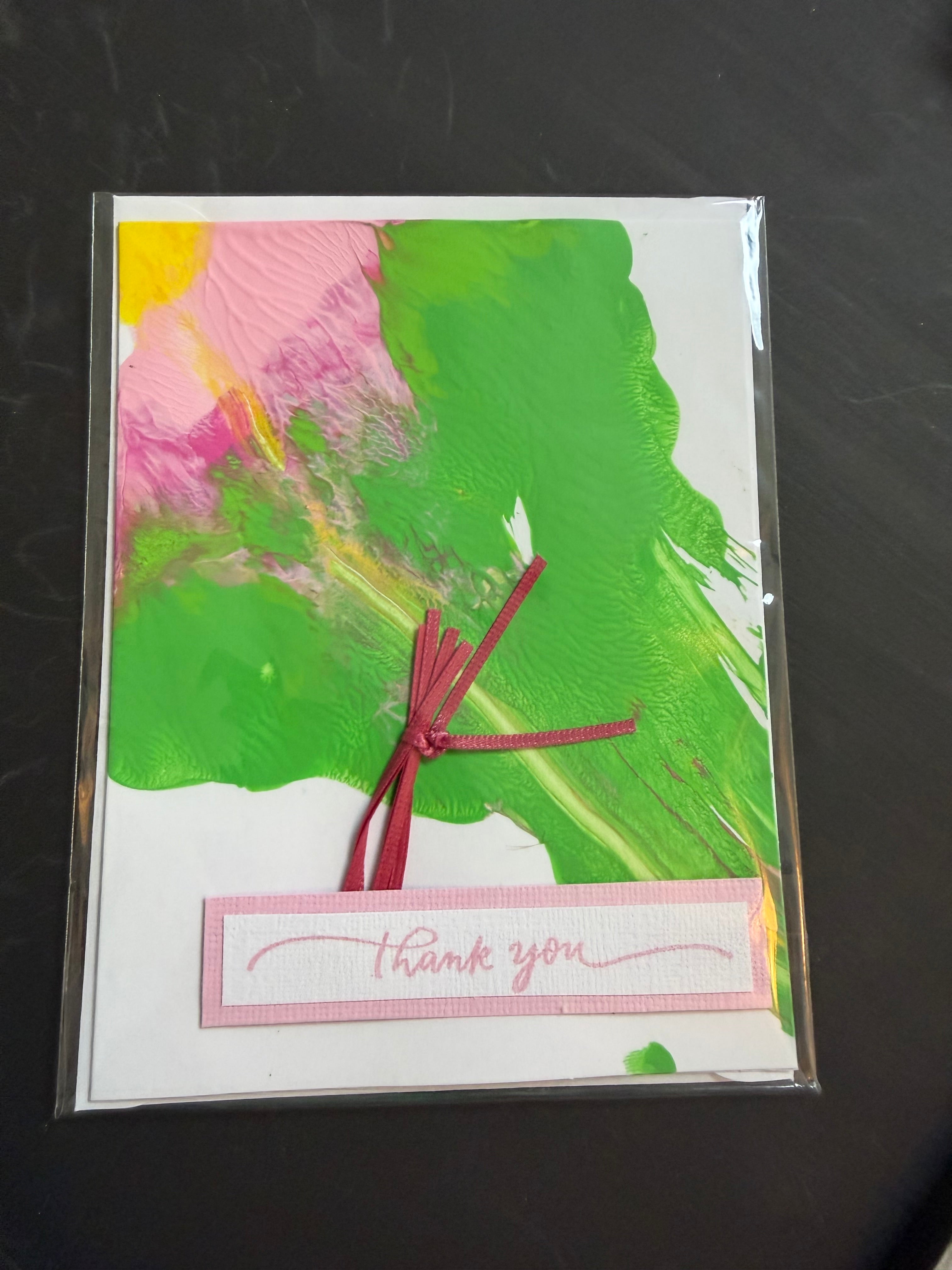 Thank you painted greeting card