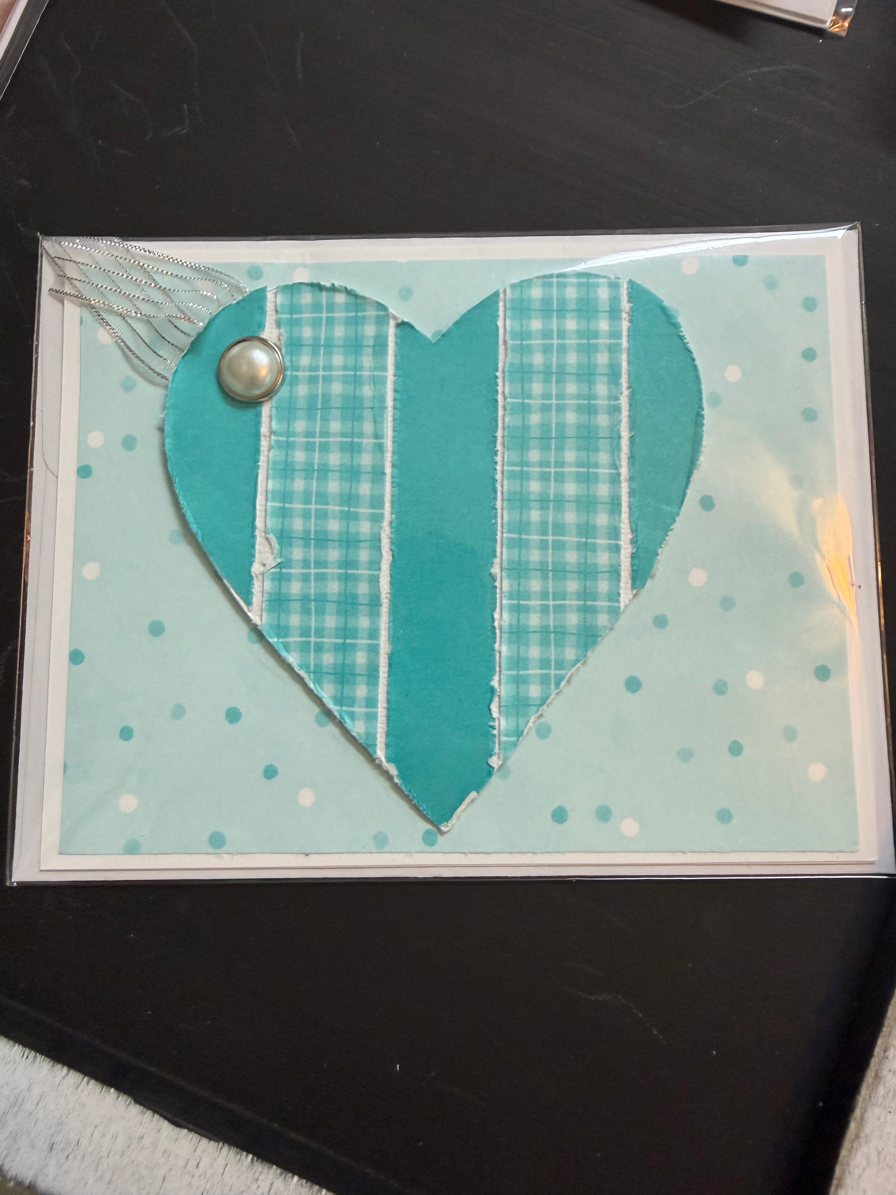 Turquoise Heart Greeting Card