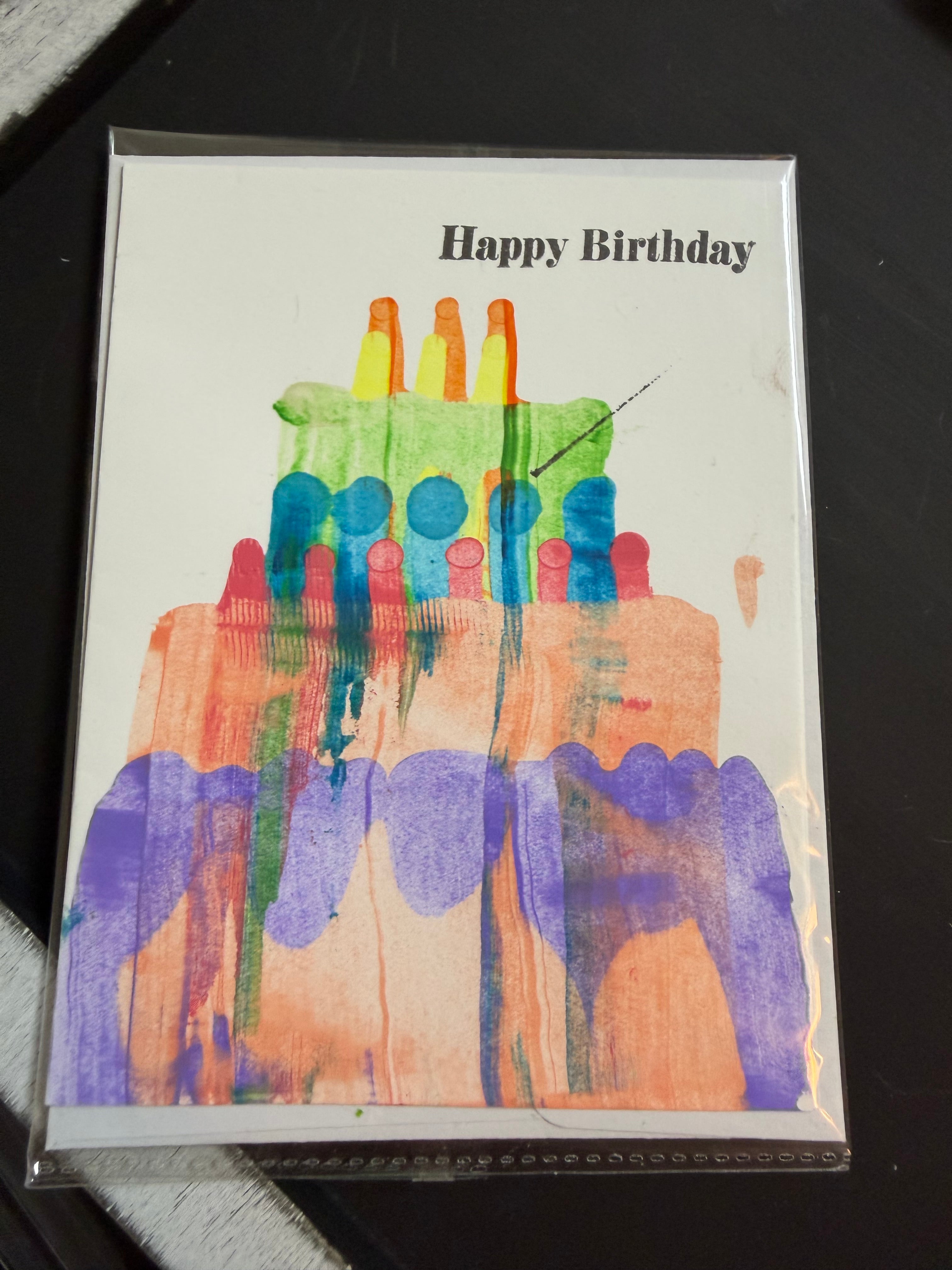 Painted Birthday Cake