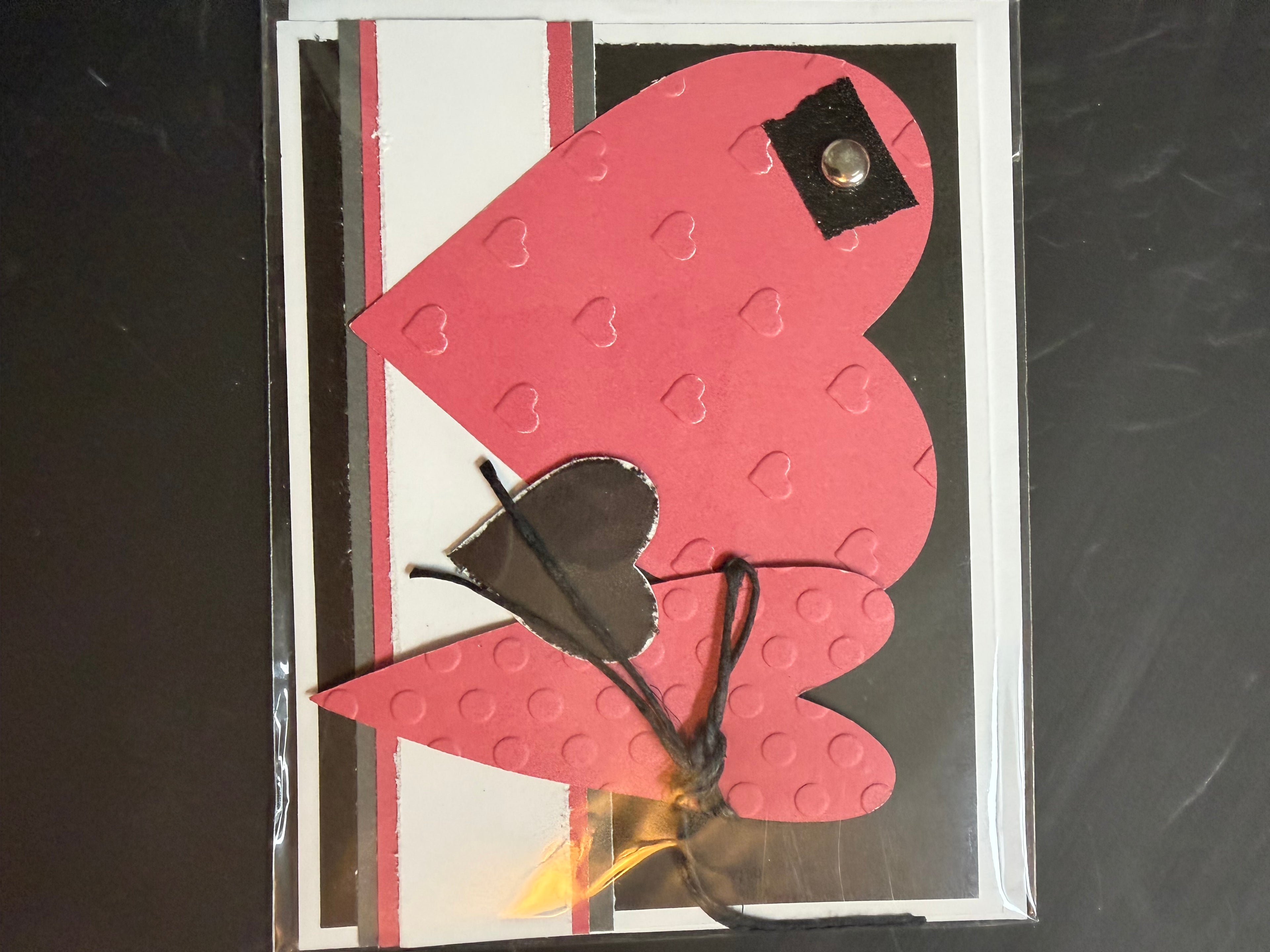 Pink Heart Greeting Card